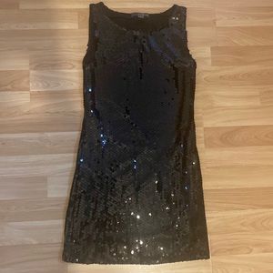 Black Sequin Cocktail Dress